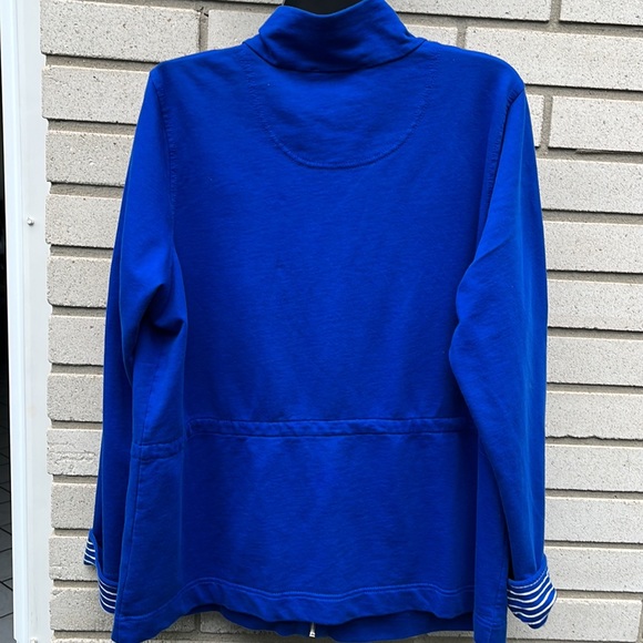 Jones New York Woman’s Jacket Size 1X Full Zip Front pockets Color Blue - Picture 2 of 6